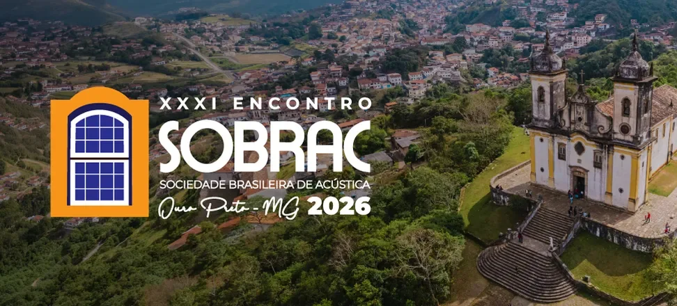 Divulgação do evento XXXI Encontro da Sociedade Brasileira de Acústica — Sobrac 2026